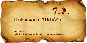 Tiefenbach Miklós névjegykártya